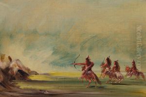 Comanche Giving Arrows to the Medicine Rock by George Catlin