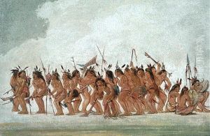 Dog Dance at Fort Snelling by George Catlin