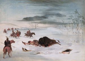 Dying Buffalo Bull in a Snowdrift Dying Buffalo Bull in a Snowdrift