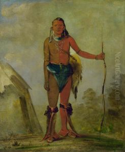 Aih-no-wa, The Fire, a Fox Medicine Man by George Catlin