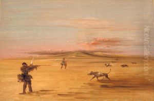 Grouse Shooting on the Missouri Prairies by George Catlin
