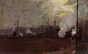 Evening train to Hawthorn by Tom Roberts