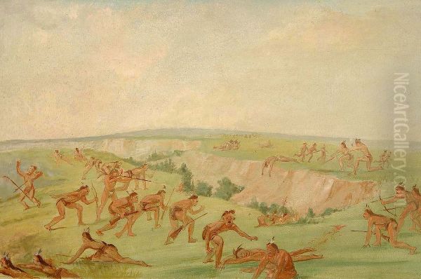 Mandan Attacking a Party of Arikara - view 1
