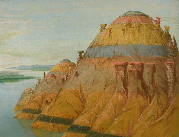 Picturesque Clay Bluff, 1700 Miles above St. Louis - view 1
