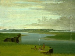 Prairie Bluffs at Sunrise, near the Mouth of the Yellowstone River by George Catlin