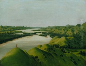 River Bluffs, 1320 Miles above St. Louis by George Catlin
