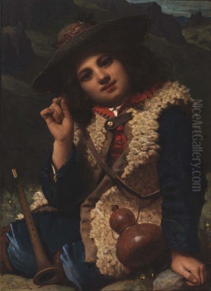 Italian Boy in Sheepskin Jacket - view 1