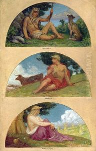 Hunting, Herding, Agriculture (mural study, State Capitol, Des Moines, Iowa) Hunting, Herding, Agriculture (mural study, State Capitol, Des Moines, Iowa)