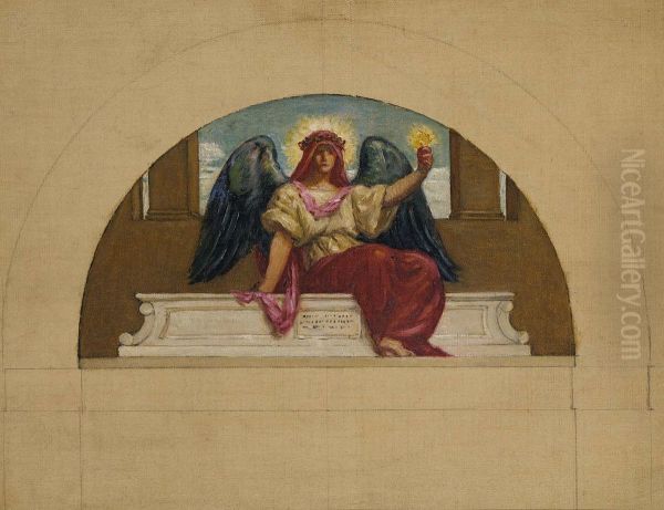 Sketch for the Mural at Oberlin College, "The Spirit of Self-Sacrificing Love" - view 1