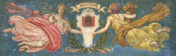 Study for Mural at Hotel Manhattan, "Peace and Plenty" - view 1