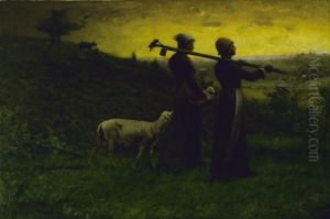 Bringing home the new born lamb by Elliott Daingerfield