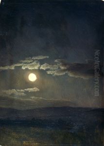 Cloud Study, Moonlight by Albert Bierstadt