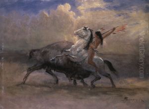 Sketch for ,,The Last of the Buffalo" by Albert Bierstadt