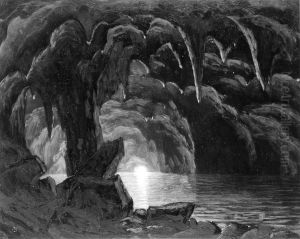 The Blue Grotto, Capri by Albert Bierstadt