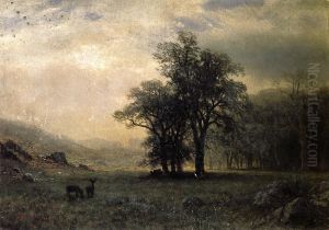The Open Glen, New England by Albert Bierstadt