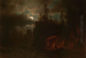 The Trappers' Camp by Albert Bierstadt