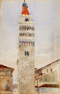 Cathedral Tower, Pistoia, Italy by Cass Gilbert