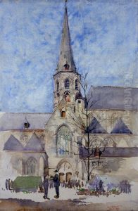 A Market Day (Church of St. Jacques, Ghent, Belgium) A Market Day (Church of St. Jacques, Ghent, Belgium)