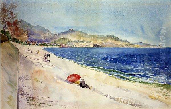 On the Beach below the Promenade des Anglais, Nice, France - view 1