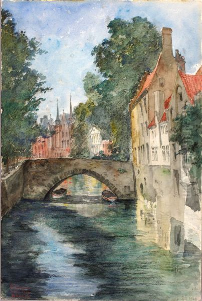 On the Canal, Bruges - view 1