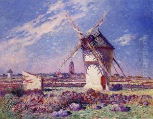 Windmills near the Town of Batz by Ferdinand du Puigaudeau