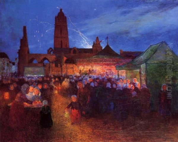 July 14th Firevorks at Bourg-de-Batz - view 1