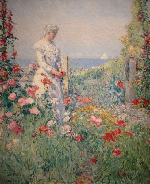 In the Garden (Celia Thaxter in Her Garden) - view 1