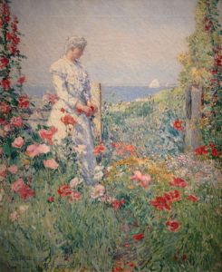 In the Garden (Celia Thaxter in Her Garden) by Childe Hassam