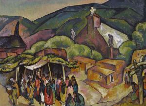 San Juan Pueblo by William Penhallow Henderson