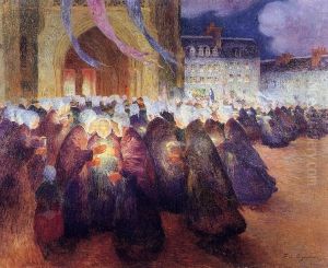 Nightime Procession at Saint-Paul de Leon