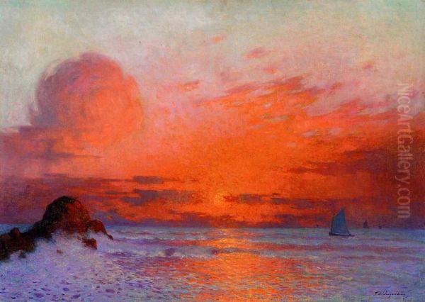 Sailboats at Sunset - view 1
