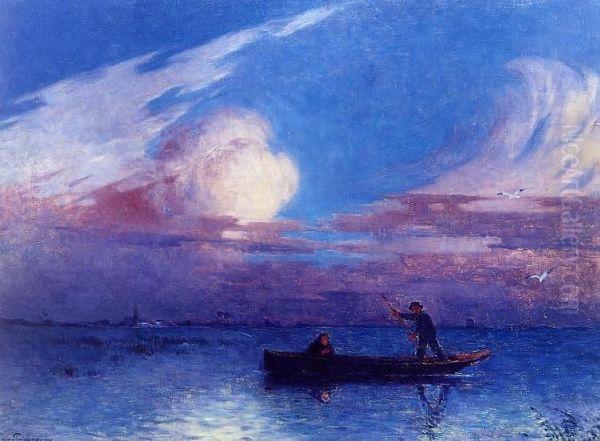 Boating at Night in Briere - view 1