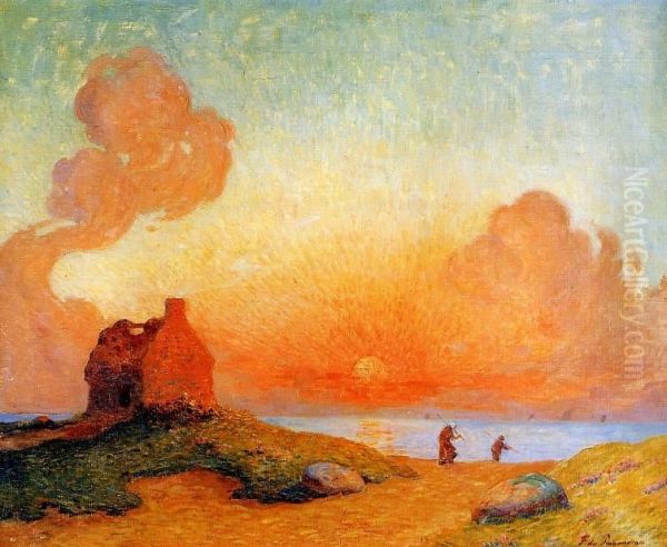 Sunset by the Sea, Brittany - view 1