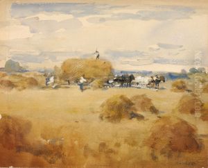 (Haymaking Scene) by William Henry Holmes