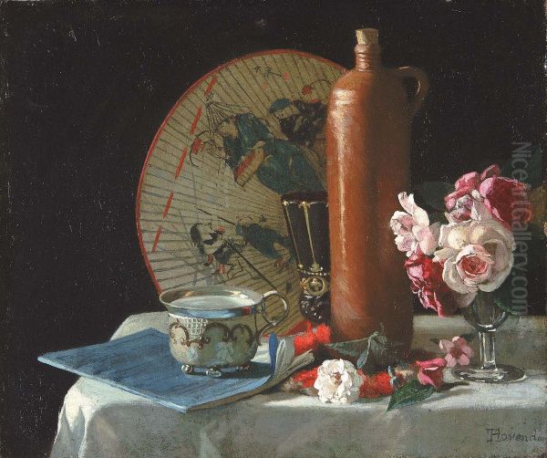 Still Life with Fan and Roses - view 1