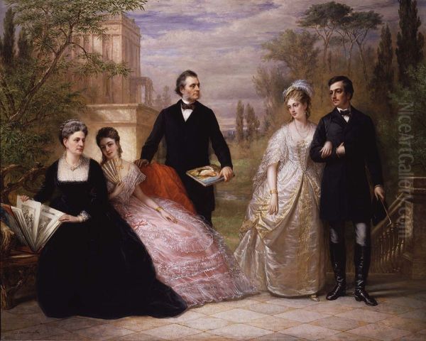 The Field Family in a Garden - view 1