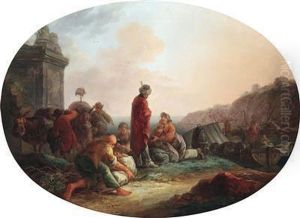 An Oriental Port Scene by Francesco Giuseppe Casanova