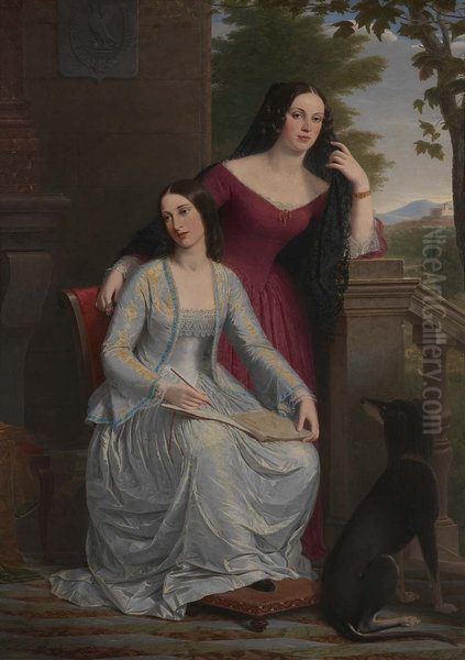 Two Women in an Italian Landscape - view 1