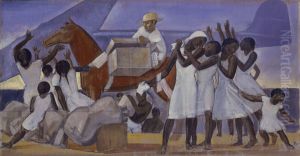 Mail Service in the Tropics (mural study, U.S. Post Office Department, Washington, D.C.) by Rockwell Kent