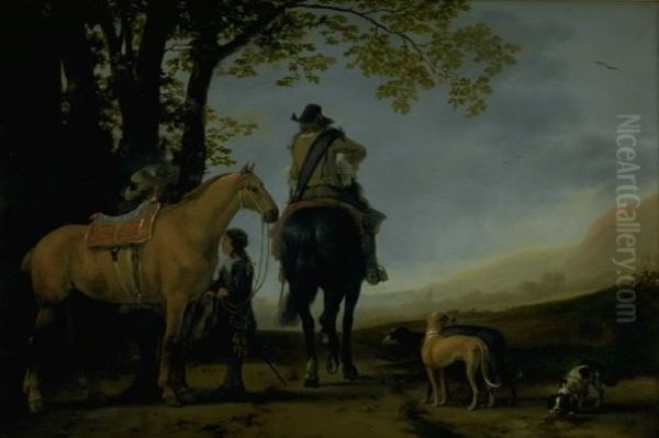 Two Horsemen in a Landscape - view 1