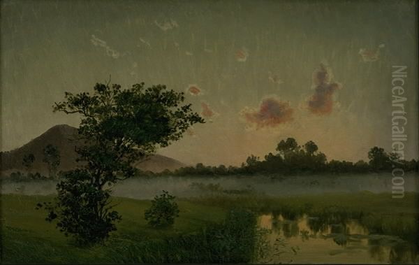 Summer Evening near Ry - view 1