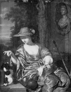 A Shepherdess with a Dog A Shepherdess with a Dog