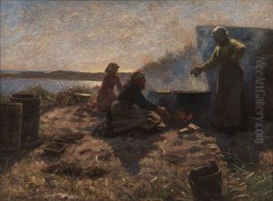 Trankogning ved Nymindegab by Laurits Tuxen