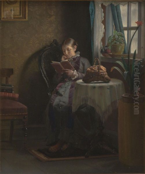 Anna Ancher reading - view 1