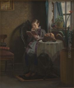 Anna Ancher reading Anna Ancher reading