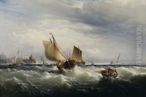 Fishing Boats Beating up to Windward by Edward Moran