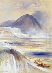 Mammoth Hot Springs, Yellowstone by Thomas Moran