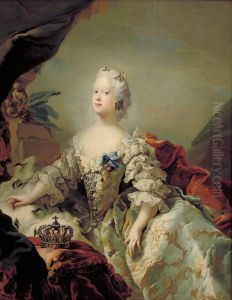 Queen Louise of Denmark in her Coronation Robes by Carl Gustaf Pilo