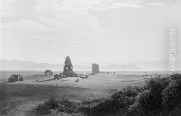 Ruins in the Roman Campagna - view 1