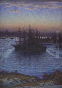 Skibe for anker. Vinter
